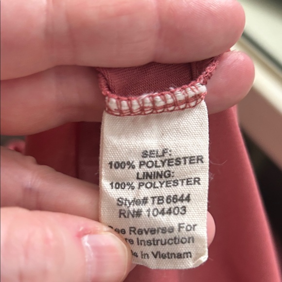 Sweet Wanderer Chiffon Sleeveless Rose Color Dress-Size Large - Picture 11 of 11